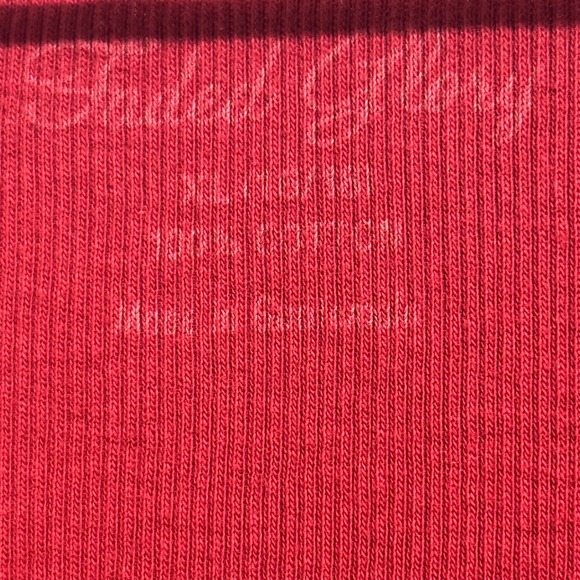 Faded Glory Women's XL Red Ribbed Tee Shirt Short Sleeve Tie Front Cotton 16/18 - Picture 7 of 9